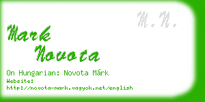 mark novota business card