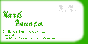 mark novota business card